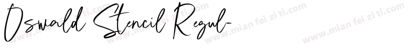 Oswald Stencil Regul字体转换
